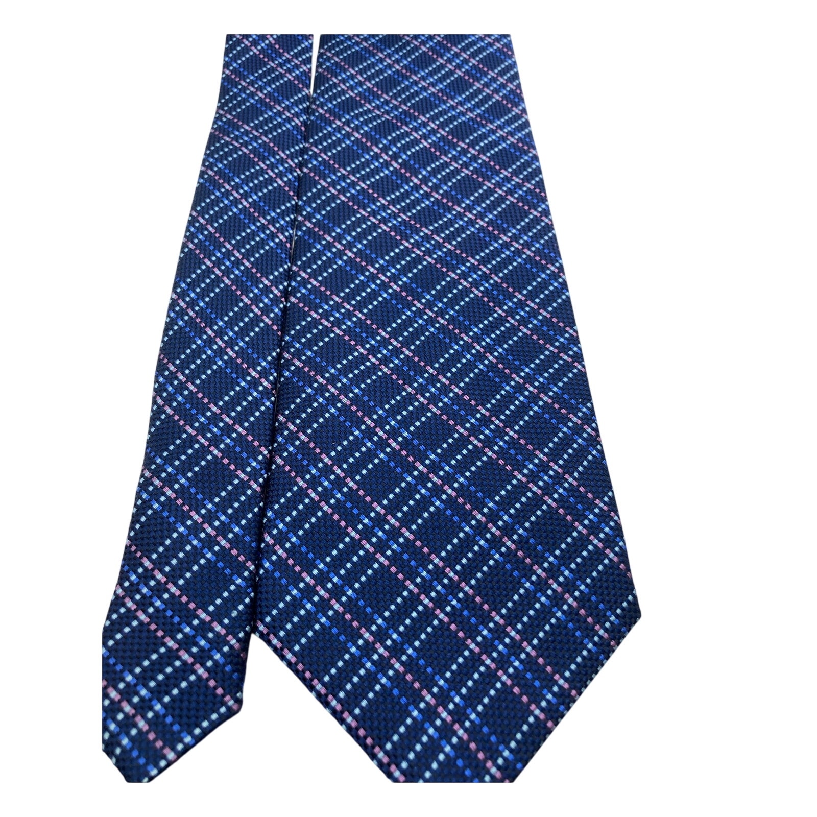 Bentini 100% Silk Men's 60"L X 3.75" W Blue Neck Tie